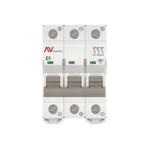 Выключатель автоматический 3п C 1А 10кА AV-10 DC AVERES EKF mcb10-DC-3-01C-av фото 3