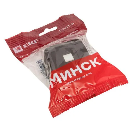 Розетка компьютерная 1-м ОП Минск RJ45 1А 120В темн. дерево EKF EGK01-035-40 фото 4