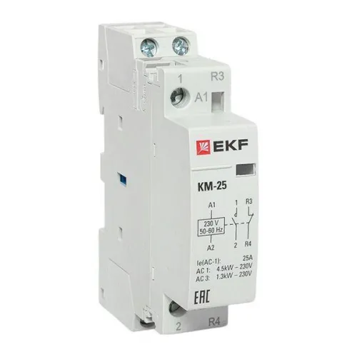Контактор модульный КМ 25А NО+NC (1 мод.) EKF km-1-25-11