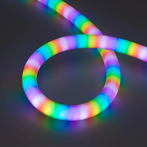 Лента светодиодная SPI MOONLIGHT-BLACK-TOP-G180-D25mm 12V RGB-PX2 21.6Вт/м IP65 wire x1 прямой вывод кабеля герметичная (уп.5м) Arlight 044932