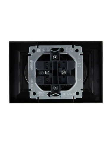 Розетка 2-м СП BRITE РС12-2-БрТБ 10А в сборе без заземл. без защ. шторок бр. IEK BR-R20-10-K45-F фото 6