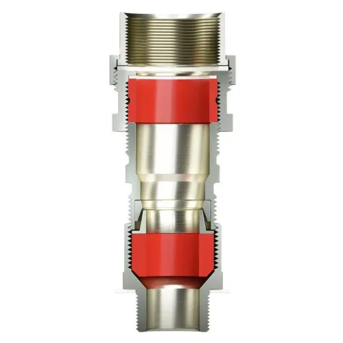 Ввод кабельный взрывозащ. серии КАС для бронир. кабеля М20х1.5 D5.8-12мм D9-17мм присоединительная резьба М25х1.5 IP66/68 никелир. латунь DKC KAC2M3MHK фото 2