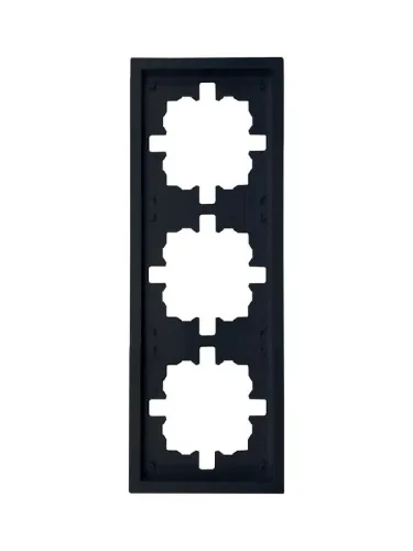 Рамка 3-мест. горизонт. ZIMA черн. бархат LEZARD 704-4200-148