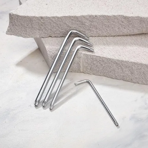 Набор ключей имбусовых Tamper-Torx 9шт ТТ10-ТТ50 закаленные удлиненные никель Kranz KR-12-5221 фото 6