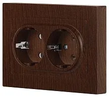 Розетка 2-м СП Accent 6-205-10 16А IP20 250В 2P+E Schuko AL/CU венге Intro Б0063502