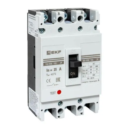 Выключатель автоматический 3п 100/25А 35кА ВА-99М PROxima EKF mccb99-100-25m