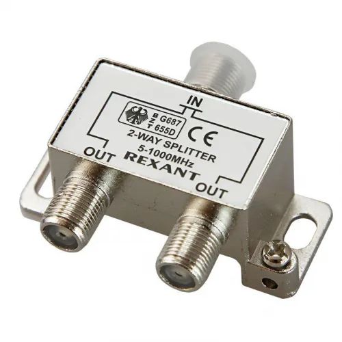 Делитель антенный F-типа на 2 TV 5-1000МГц блист. Rexant 06-0040-B фото 4