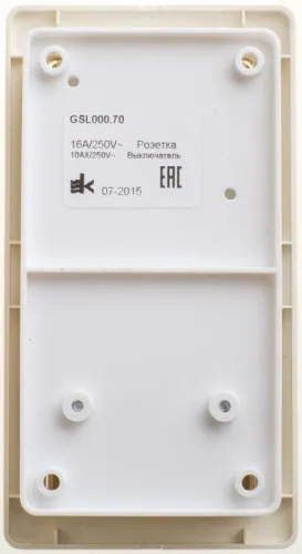 Блок комбинированный Glossa (розетка защ. шторки с заземл. + 1-кл. выкл.) беж. SE GSL000270 фото 4