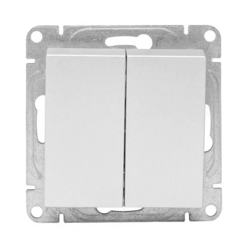 Выключатель кнопочный 2-кл. СП Эпика механизм алюм. EKF UP1-SWA-23 фото 2