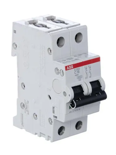 Выключатель автоматический модульный 2п C 16А 6кА S202 C16 ABB 2CDS252001R0164 фото 3