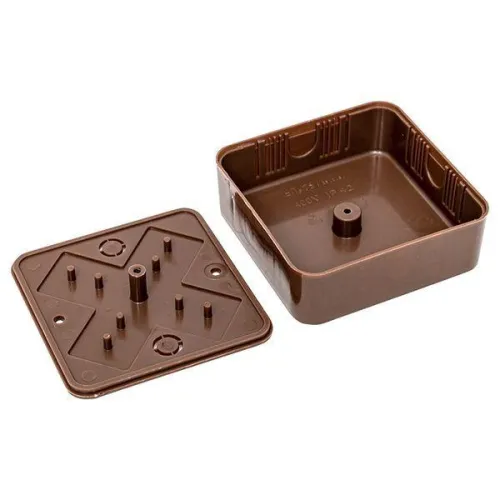 Коробка разветвительная KMP-030-030 75х75х26 темн. дерево PROxima EKF plc-kmr-030-030-t фото 3