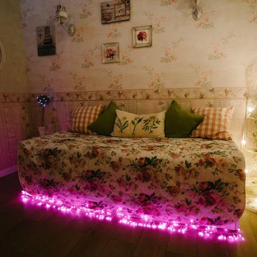 Гирлянда светодиодная "Мишура LED" 3м 288LED роз. 18Вт 220-240В IP20 провод ПВХ прозр. Neon-Night 303-607 фото 7