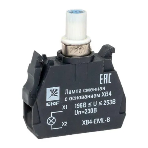 Лампа сменная с основанием XB4 син. 230В PROxima EKF XB4-EML-B