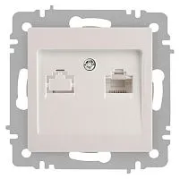 Розетка компьютерная 1-м СП Accent 6-303-06 RJ45 IP20 перламутр. Intro Б0063636