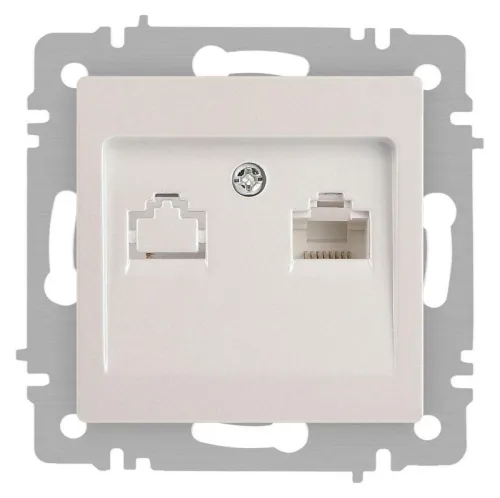 Розетка компьютерная 1-м СП Accent 6-303-06 RJ45 IP20 перламутр. Intro Б0063636