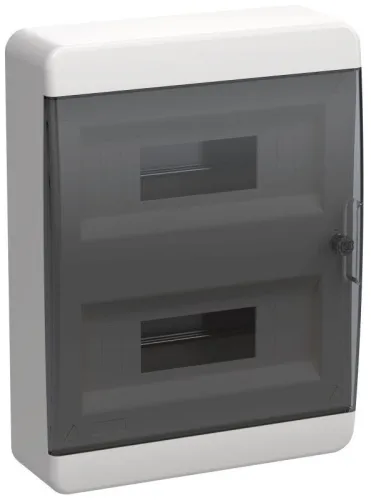 Корпус ЩРН-П-24 TEKFOR IP41 черн. прозр. дверь пластик. IEK TF5-KP12-N-24-41-K01-K03