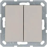 Кнопка 2-кл. 10А IP20 с переключающим контактом механизм тауп Jasmart G3020T