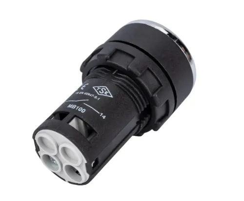 Кнопка нажимная моноблочная 22мм IP 40 1НО EMAS MB100DM фото 2