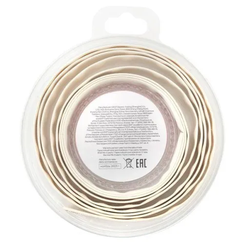 Трубка термоусадочная ТУТ нг 8/4 бел. ролик 2 м EKF tut-8-w-b фото 5