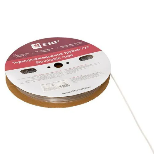 Трубка термоусадочная ТУТ 4/2 прозр. (уп.100м) PROxima EKF tut-4-tr фото 4