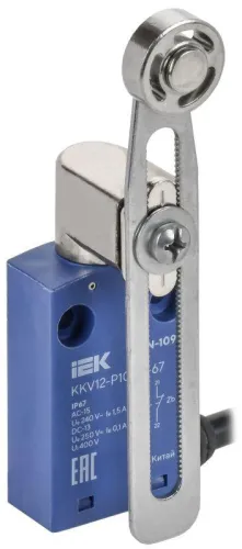 Выключатель концевой C6N-109 рег. рычаг с мет. рол. IP67 IEK KKV12-P109-1-67