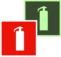 Знак F 04 "Огнетушитель" 200х200мм пластик с покрытием фотолюминесцентным EKF pn-f-04-f