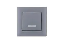 Выключатель 1-клав. с подсветкой Karea RIZZ STAR сер. Makel 88065021