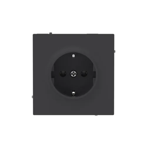 Розетка силовая KANT 2P+E без шторки черн. уголь DKC 7012033