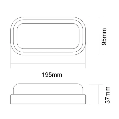 Светильник светодиодный ЖКХ 18Вт 4000К IP65 220В влагозащ. овал LBF-0418 C01 Ultraflash 15347 фото 2