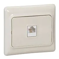 Розетка телефонная 1-м СП Kaptika RJ11 сл. кость Leg 782144