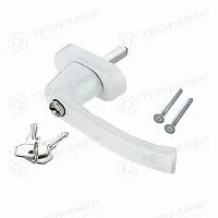 Ручка оконная Vic с замком штифт 35мм метал. бел. (уп.1шт) Tech-Krep/Zitar 142792