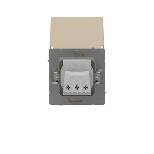 Розетка силовая KANT IP44 2P+E защ. шторки с крышкой ванильн. марципан DKC 7015013 фото 2