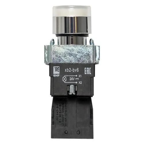 Кнопка BA21 с подсветкой 24В бел. NO PROxima EKF xb2-bw21-24 фото 5