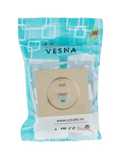 Розетка компьютерная VESNA зол. LEZARD 742-3688-139 фото 2