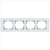 Рамка 4-м G-Glass стекло бел. White Glass Jasmart G1004GW