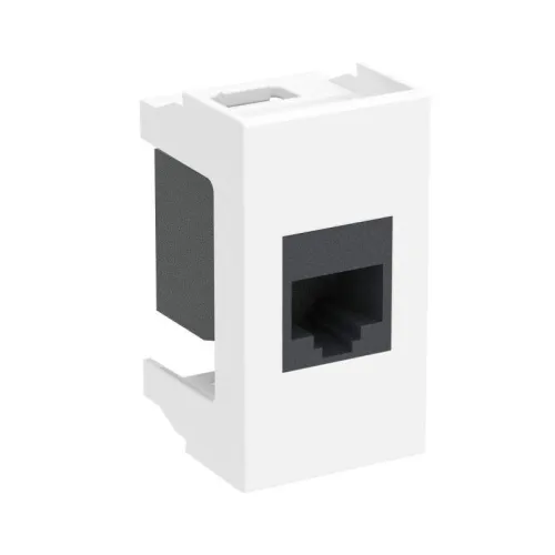 Розетка компьютерная 1-м 1мод. Viva RJ45 кат.5E бел. DKC 45037 фото 2