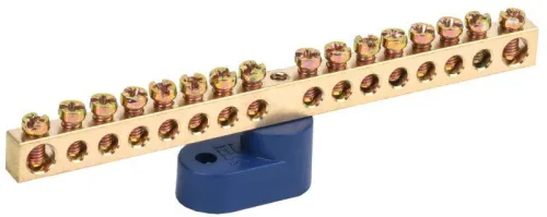 Шина нулевая ШНИ-6х9-16-У1-С на одном угловом изоляторе IEK YNN10-69-16C1-K07