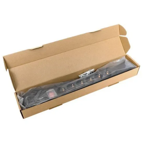 Блок PDU TERACOM 19дюйм 1U 16А/250В 6 роз. Schuko с выключат. шнур 2м 3х1.5кв.мм вилка Schuko корпус пластик черн. EKF TRC-HPD-LS-16A-6SH-2MSH фото 3