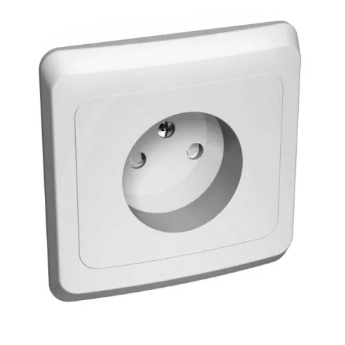 Розетка 1-м СП Этюд 16А IP20 250В без заземл. защ. шторки бел. SE PC16-002B фото 4