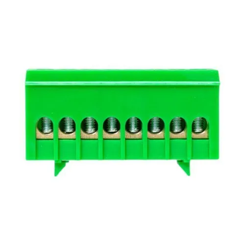 Шина нулевая PE 6х9 8 отверстий зел. изолированный корпус на DIN-рейку латунь розн. стикер PROxima EKF sn0-63-8-ig-r фото 6