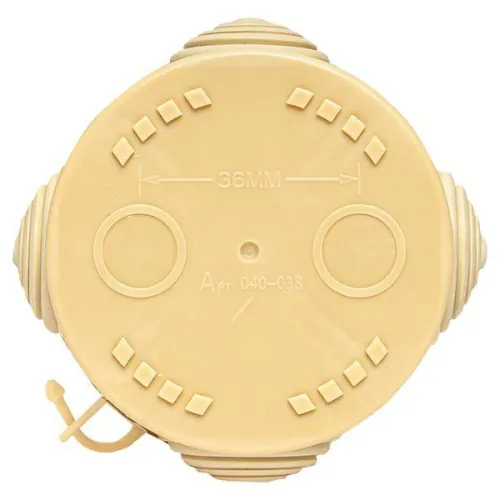 Коробка распаячная КМР-040-038 с крышкой 65х40 4 мембранных ввода IP54 свет. дерево PROxima EKF plc-kmr-040-038-s фото 2