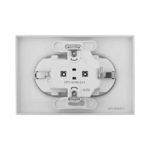 Розетка 2-м СП Эпика 16А с заземл. защ. шторки с рамкой механизм алюм. EKF UP1-SOA-211 фото 3