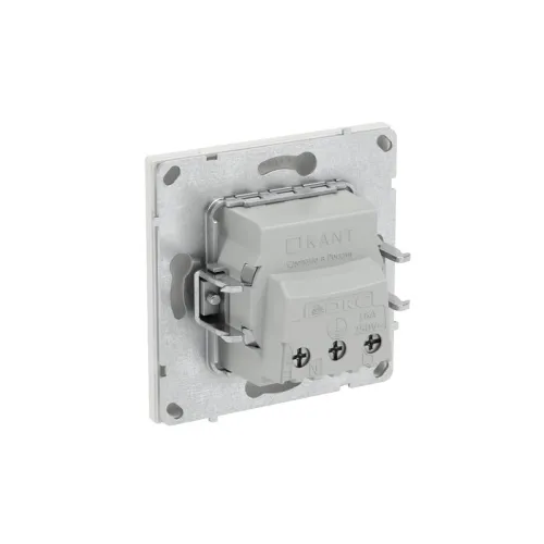 Розетка силовая KANT 2P+E без шторки бел. песок DKC 7010033 фото 4