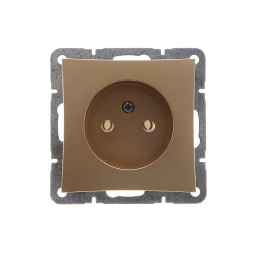 Розетка 1-м СП Дуэт 16А IP20 без заземл. механизм шампань SchE WDE000441 фото 2