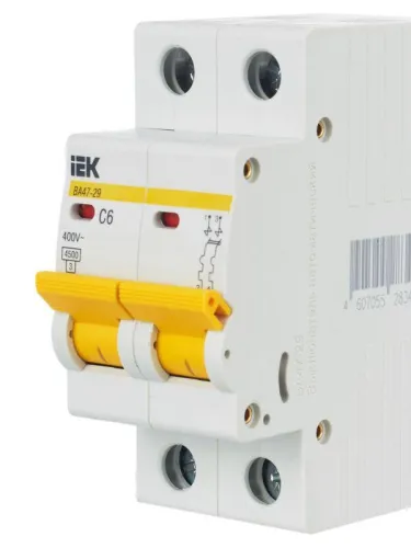 Выключатель автоматический модульный 2п C 6А 4.5кА ВА47-29 KARAT IEK MVA20-2-006-C фото 9