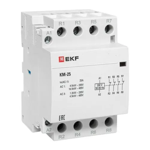 Контактор модульный КМ 25А 4NC (3 мод.) PROxima EKF km-3-25-04