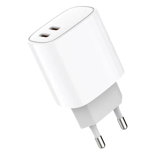 Устройство зарядное сетевое с двумя портами USB-C + USB-C 20Вт Rexant 18-2210