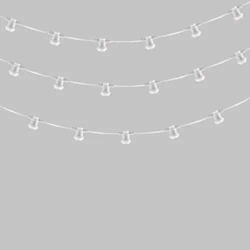 Гирлянда "Белт Лайт" 2жил. 50м шаг 20см 250 патронов E27 IP65 бел. круглый провод Neon-Night 331-244