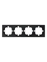 Рамка 4-м OSEN горизонт. квадрат механизм черн. бархат LEZARD 743-4200-149