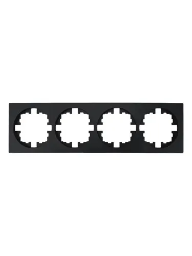 Рамка 4-м OSEN горизонт. квадрат механизм черн. бархат LEZARD 743-4200-149